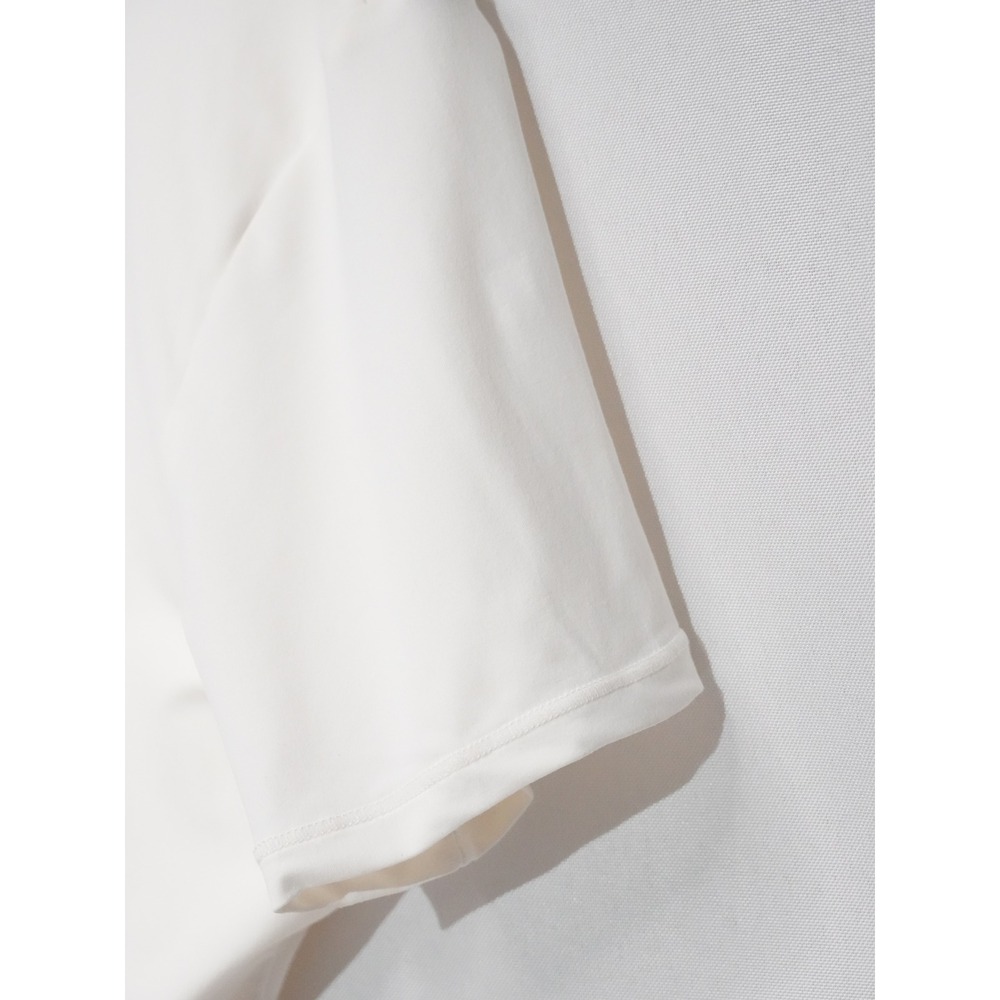 PUMIEY V-Neck T-Shirt Women Extra Large White Short Sleeve Stretch Top - Picture 4 of 8